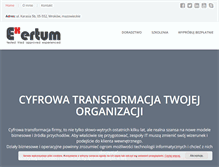 Tablet Screenshot of exertum.pl